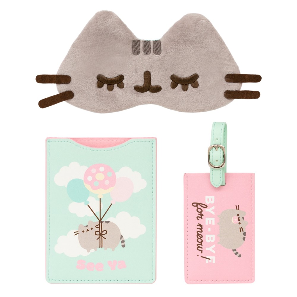 Grupo Erik Pusheen - Foodie Collection Passport Holder And Luggage Tag Étiquette de bagage et Passeport Cas - Multicolore